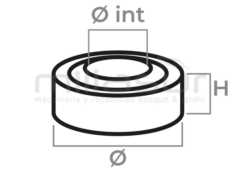 BEARING 6204-2RS (20 x 47 x 14mm ) - foto 1