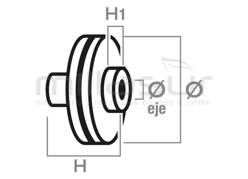 PAPEL INICIAL Ø71 ADAPTÁVEL A HUSQVARNA 235, 236, 240, ... - foto 1